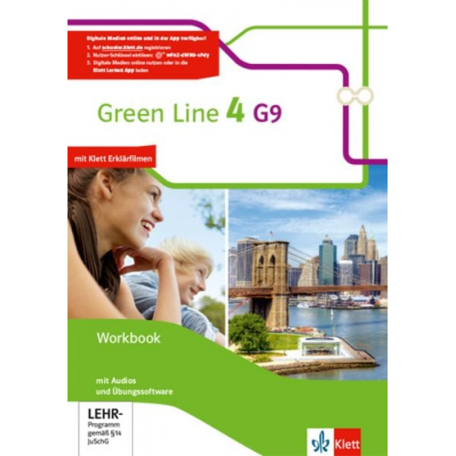 Green Line 4 G9. Workbook mit digitalen Medien zum Arbeitsheft in der Klett Lernen App Klasse 8