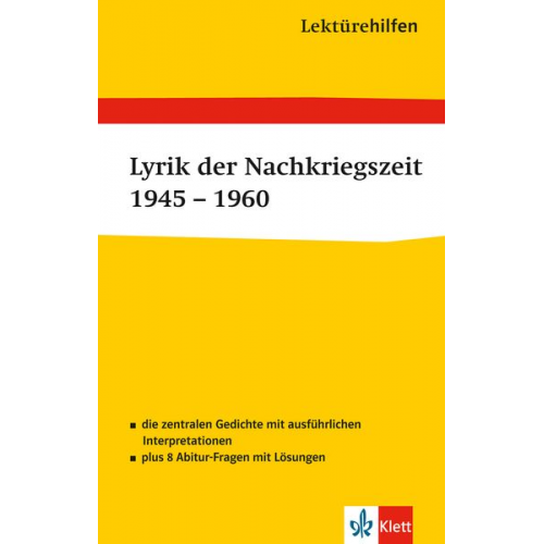 Adelheid Petruschke - Lektürehilfen Lyrik der Nachkriegszeit