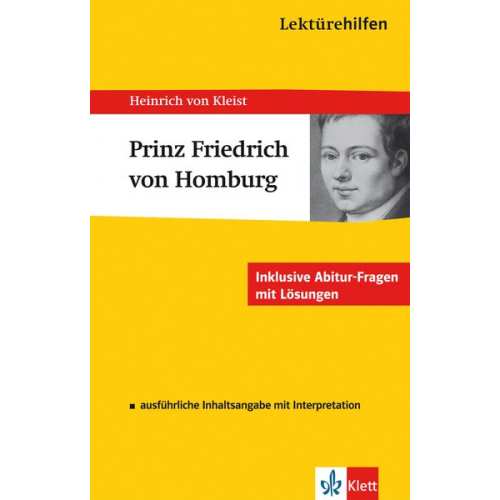 Karl-Heinz Hahnengress - Kleist, H: Lektürehilfen Prinz Friedrich von Homburg