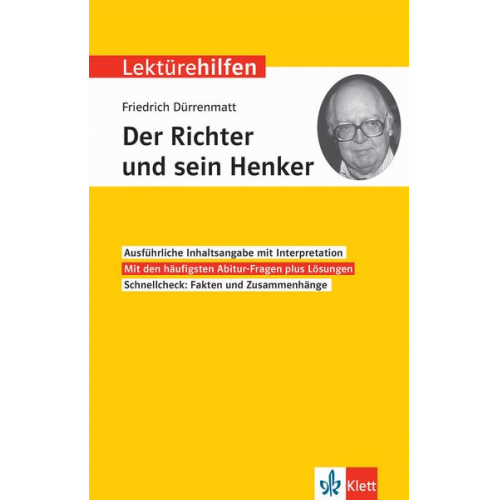 Klett Lektürehilfen Friedrich Dürrenmatt, "Der Richter und sein Henker"