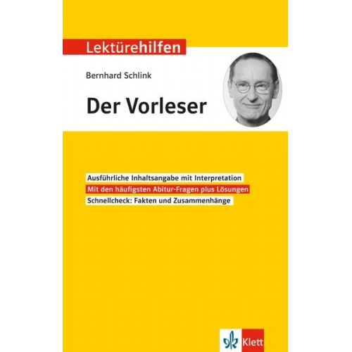 Hans-Peter Reisner - Lektürehilfen Bernhard Schlink "Der Vorleser"