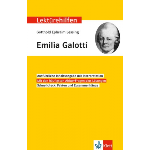 Wolf Dieter Hellberg - Lektürehilfen Gotthold Ephraim Lessing "Emilia Galotti"