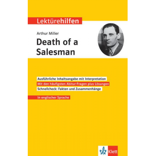 Karl Erhard Schuhmacher - Klett Lektürehilfen Arthur Miller, Death of a Salesman