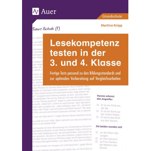 Martina Knipp - Lesekompetenz testen in der 3. und 4. Klasse