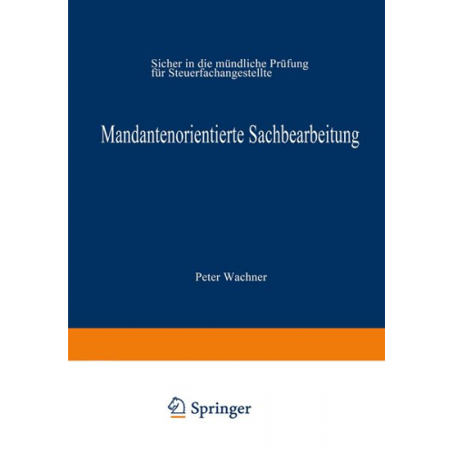 Peter Wachner - Mandantenorientierte Sachbearbeitung