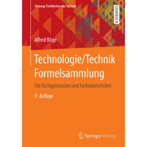 Alfred Böge - Technologie/Technik Formelsammlung