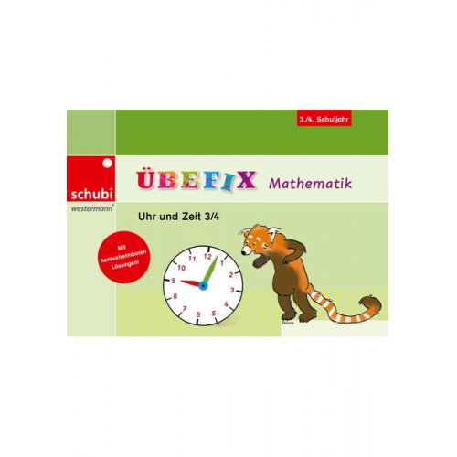 Übefix Mathematik Uhr und Zeit 3/4