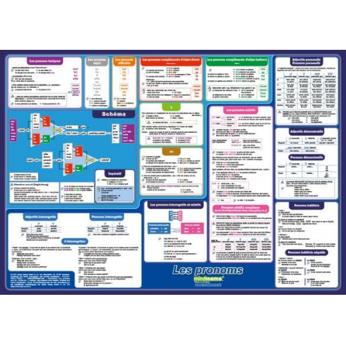 Henry Fischer Philipp Hunstein - Mindmemo Lernposter/pronoms/französischen Pronomen