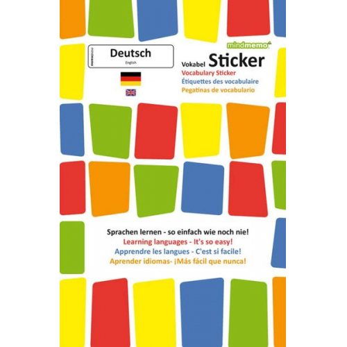Henry Fischer Philipp Hunstein - Mindmemo Vokabel Sticker - Grundwortschatz Deutsch (DaF) / Englisch - 280 Vokabel Aufkleber - Zusammenfassung