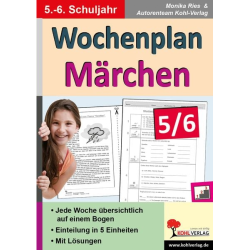 Monika Ries Autorenteam Kohl-Verlag - Wochenplan Märchen 5/6