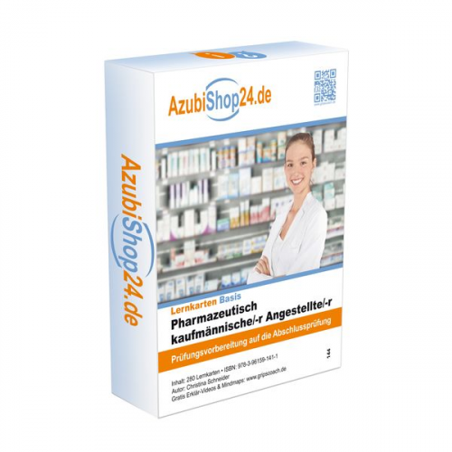 Christina Schneider - AzubiShop24.de Basis-Lernkarten Pharmazeutisch-kaufmännische/r Angestellte/r (PKA)