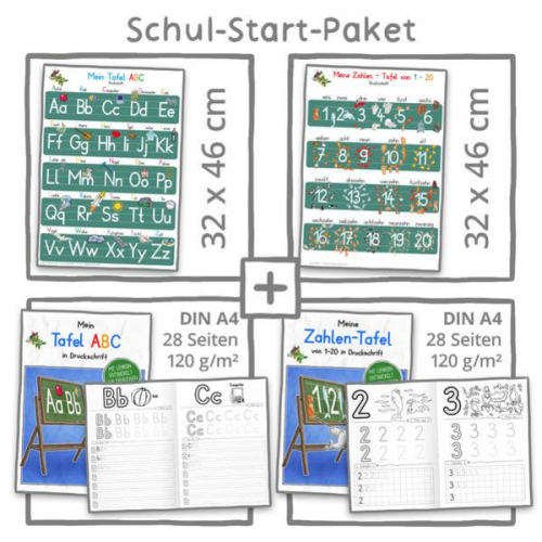 E&Z-Verlag GmbH Helga Momm - E&Z-Verlag GmbH: Mein Schul-Start-Paket (2 Lernposter 32 x 4