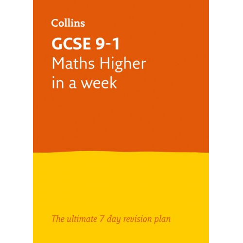 Collins UK - Letts GCSE 9-1 Revision Success - GCSE 9-1 Maths Higher in a Week