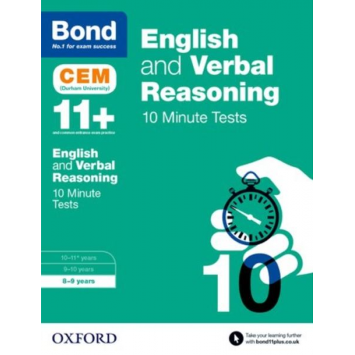 Bond 11 Michellejoy Hughes - Bond 11+: English & Verbal Reasoning: CEM 10 Minute Tests