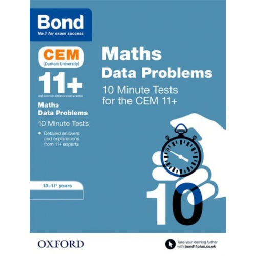 Bond 11 Giles Clare - Bond 11+: CEM Maths Data 10 Minute Tests: Ready for the 2024 exam