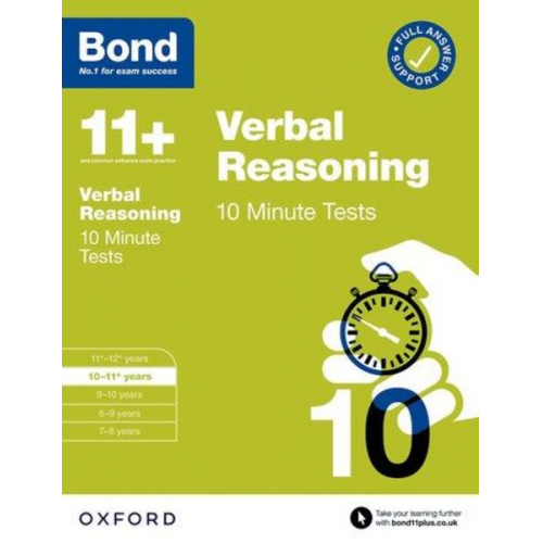 Bond 11 Frances Down - Bond 11+: Bond 11+ 10 Minute Tests Verbal Reasoning 10-11 years: For 11+ GL assessment and Entrance Exams