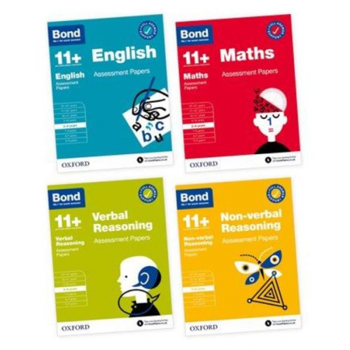 Bond 11 Various - Bond 11+: Bond 11+ English, Maths, Non-verbal Reasoning, Verbal Reasoning Assessment Papers 8-9 years Bundle