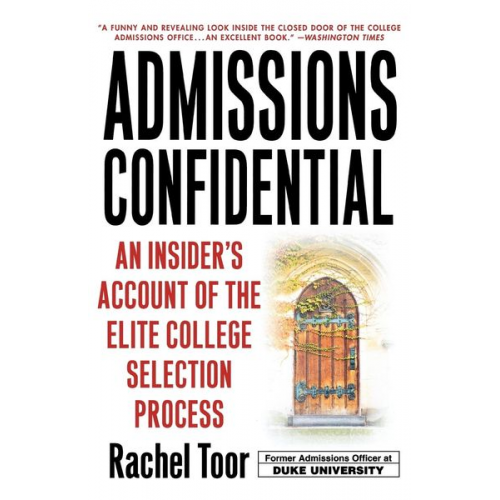 Rachel Toor - Admissions Confidential