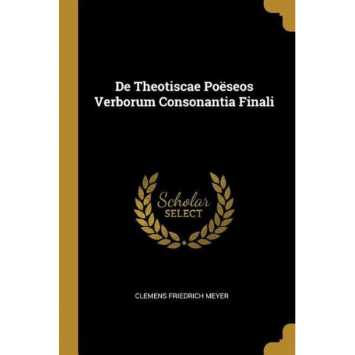 Clemens Friedrich Meyer - De Theotiscae Poëseos Verborum Consonantia Finali