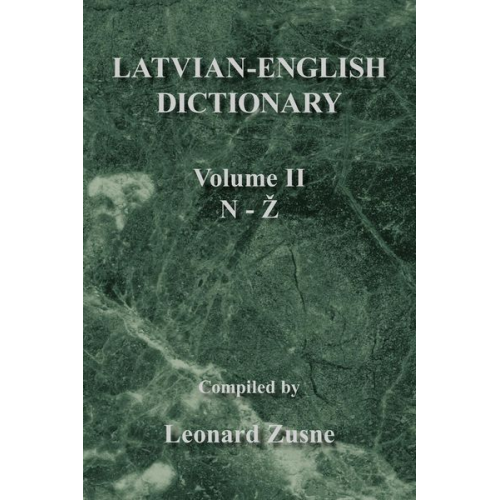 Leonard Zusne - Latvian-English Dictionary