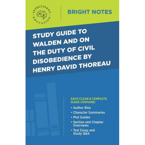 Study Guide to Walden and On the Duty of Civil Disobedience by Henry David Thoreau