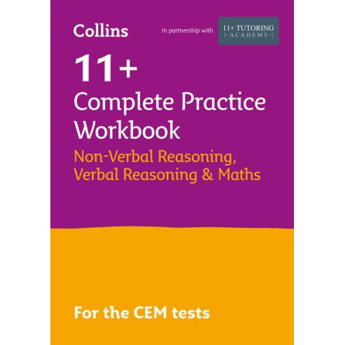 Collins 11 Philip McMahon The 11 Plus Tutoring Academy - 11+ Verbal Reasoning, Non-Verbal Reasoning & Maths Complete Practice Workbook