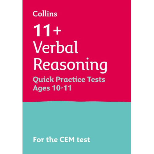 Letts 11 - 11+ Verbal Reasoning Quick Practice Tests Age 10-11 (Year 6)