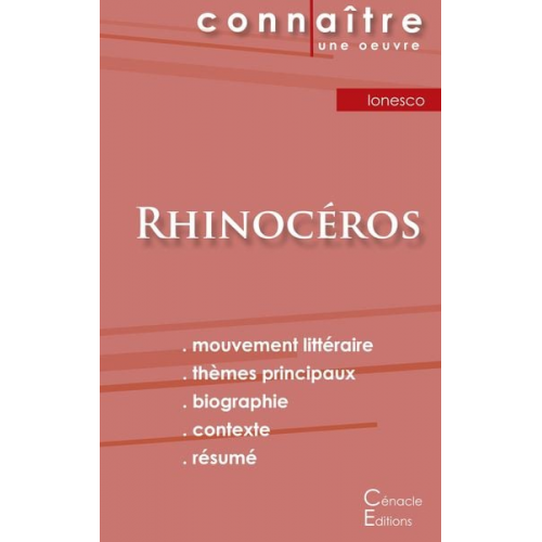 Eugène Ionesco - Fiche de lecture Rhinocéros de Eugène Ionesco (Analyse littéraire de référence et résumé complet)