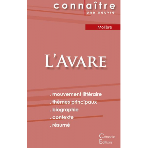 Molière - Fiche de lecture L'Avare de Molière (Analyse littéraire de référence et résumé complet)