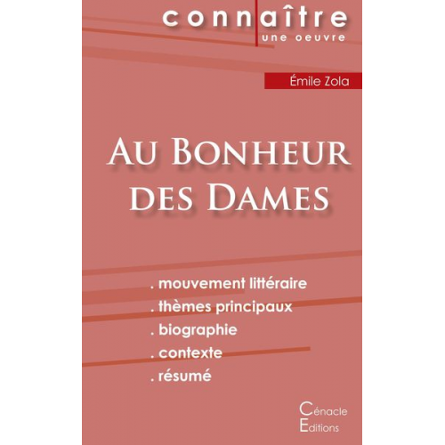 Emile Zola - Fiche de lecture Au Bonheur des Dames de Émile Zola (Analyse littéraire de référence et résumé complet)