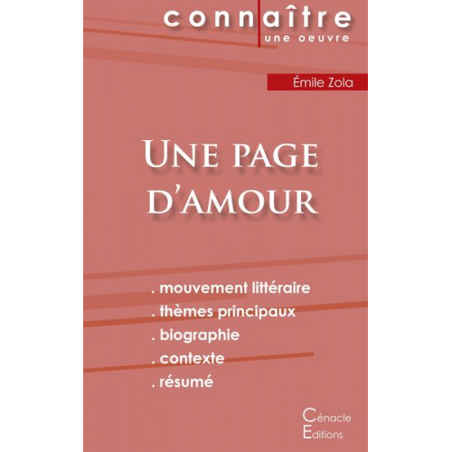 Emile Zola - Fiche de lecture Une page d'amour de Émile Zola (Analyse littéraire de référence et résumé complet)