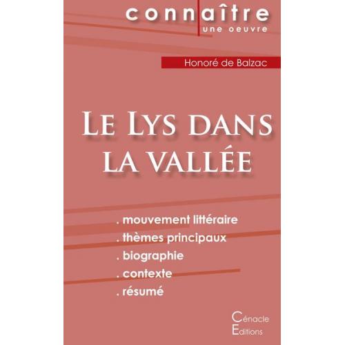 Honore de Balzac - Fiche de lecture Le Lys dans la vallée de Balzac (Analyse littéraire de référence et résumé complet)