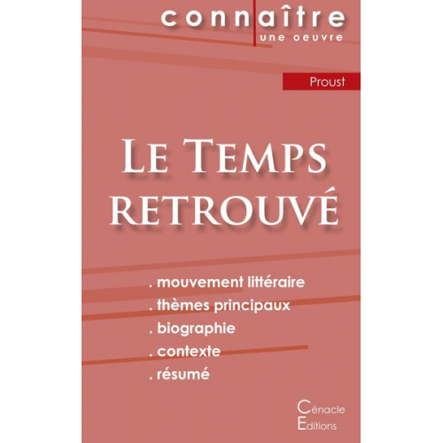 Marcel Proust - Fiche de lecture Le Temps retrouvé de Marcel Proust (Analyse littéraire de référence et résumé complet)