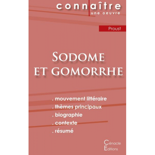 Marcel Proust - Fiche de lecture Sodome et Gomorrhe de Marcel Proust (Analyse littéraire de référence et résumé complet)