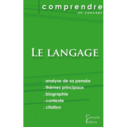 Les Éditions du Cénacle - Bac philo : Le Langage