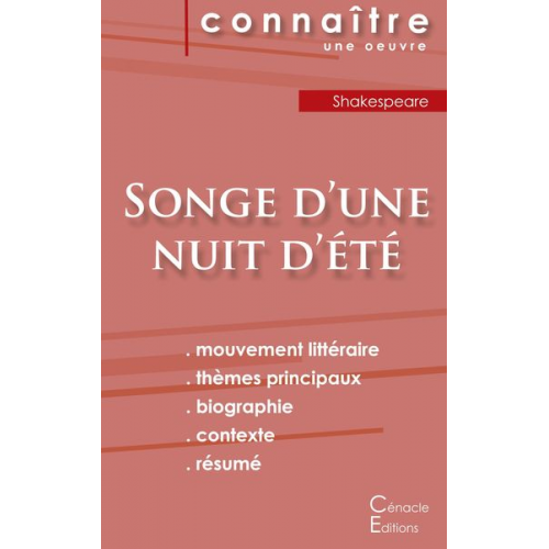 Shakespeare - Fiche de lecture Songe d'une nuit d'été de Shakespeare (Analyse littéraire de référence et résumé complet)