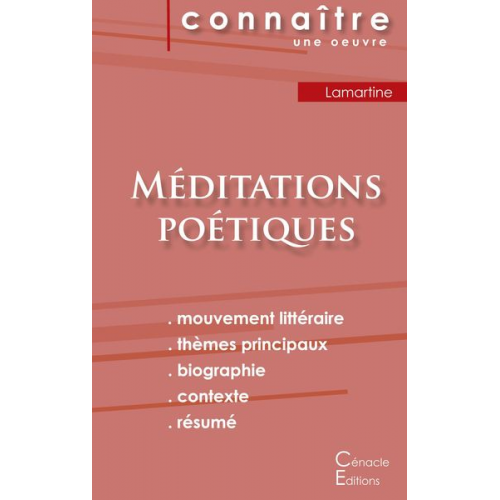 Alphonse de Lamartine - Fiche de lecture Méditations poétiques de Lamartine (Analyse littéraire de référence et résumé complet)