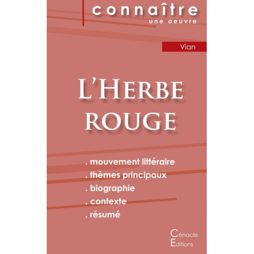 Boris Vian - Fiche de lecture L'Herbe rouge (Analyse littéraire de référence et résumé complet)