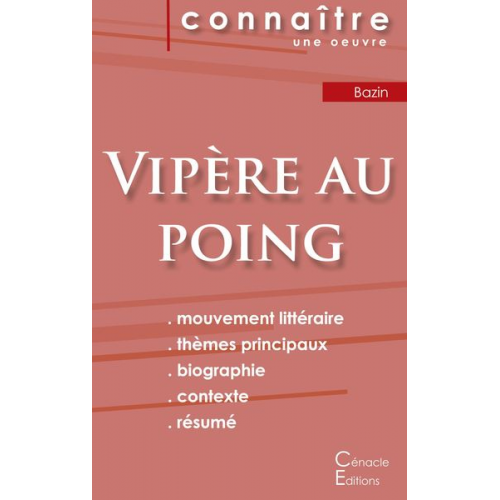 Hervé Bazin - Fiche de lecture Vipère au poing de Hervé Bazin (Analyse littéraire de référence et résumé complet)