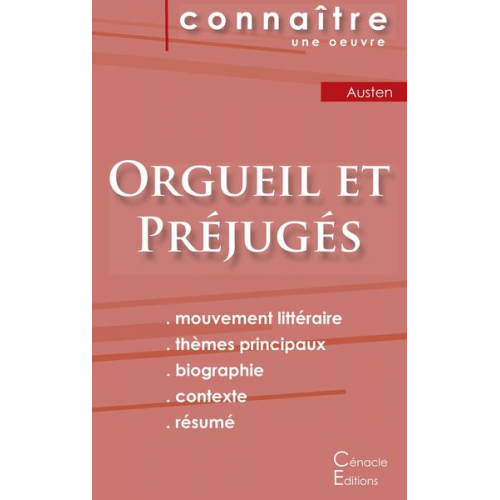 Jane Austen - Fiche de lecture Orgueil et Préjugés de Jane Austen (Analyse littéraire de référence et résumé complet)