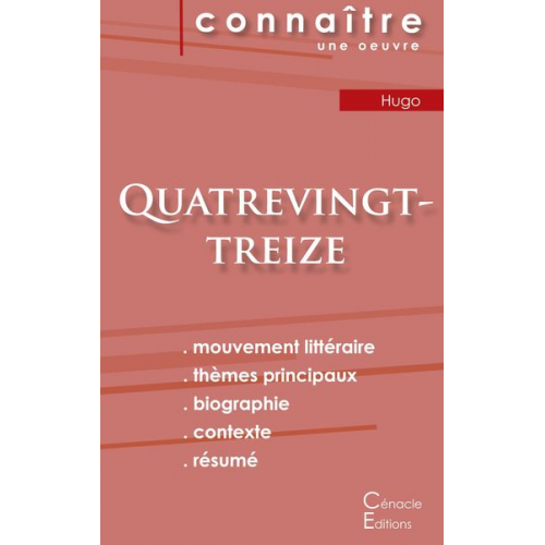 Victor Hugo - Fiche de lecture Quatrevingt-treize de Victor Hugo (Analyse littéraire de référence et résumé complet)