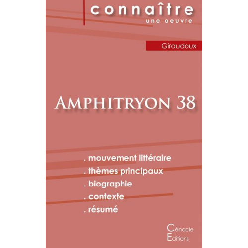 Jean Giraudoux - Fiche de lecture Amphitryon 38 de Jean Giraudoux (Analyse littéraire de référence et résumé complet)