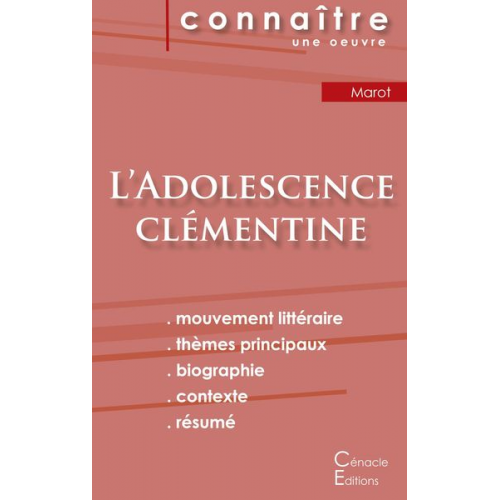 Clément Marot - Fiche de lecture L'Adolescence clémentine de Clément Marot (Analyse littéraire de référence et résumé complet)