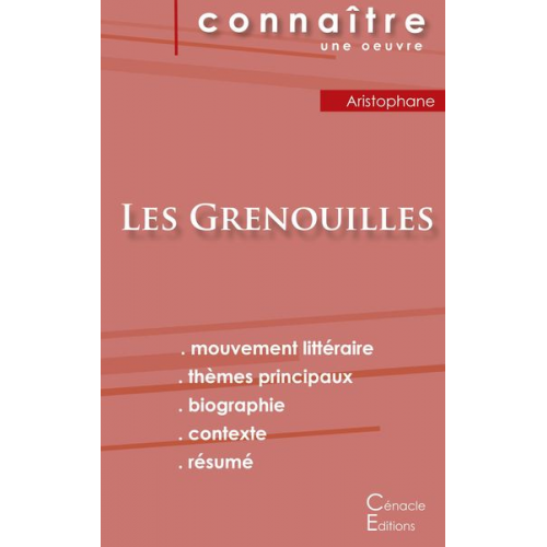 Aristophane - Fiche de lecture Les Grenouilles de Aristophane (Analyse littéraire de référence et résumé complet)