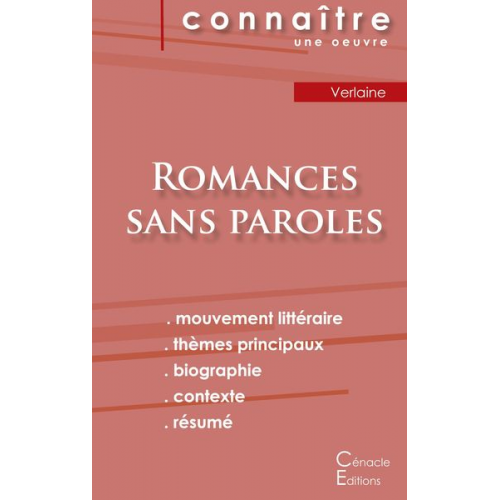 Paul Verlaine - Fiche de lecture Romances sans paroles de Verlaine (Analyse littéraire de référence et résumé complet)