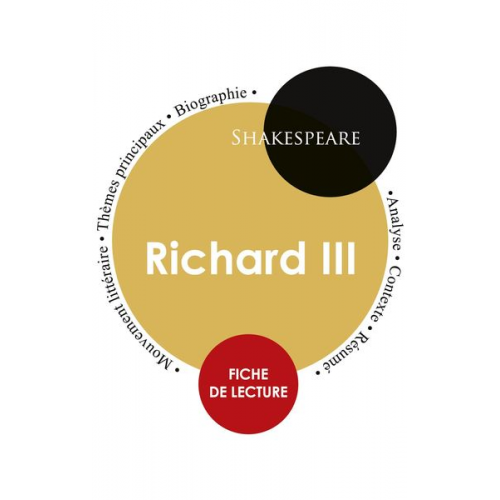 William Shakespeare - Fiche de lecture Richard III (Étude intégrale)