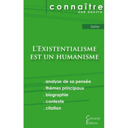 Jean Paul Sartre - Fiche de lecture L'Existentialisme est un humanisme de Jean-Paul Sartre (analyse littéraire de référence et résumé complet)