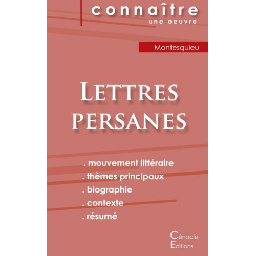 Montesquieu - Fiche de lecture Lettres persanes de Montesquieu (analyse littéraire de référence et résumé complet)