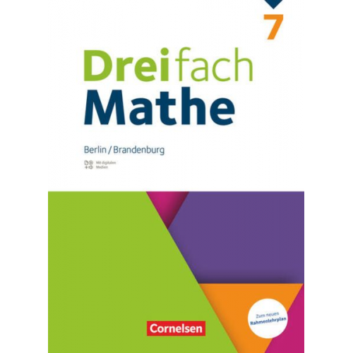 Dreifach Mathe 7. Schuljahr - Berlin und Brandenburg - Schulbuch mit digitalen Hilfen, Erklärfilmen und Wortvertonungen