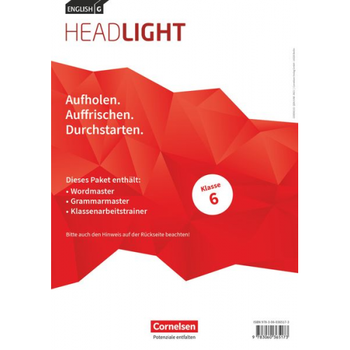 English G Headlight Band 2: 6. Schuljahr - Arbeitshefte Wordmaster, Grammarmaster und Klassenarbeitstrainer (Im Paket)